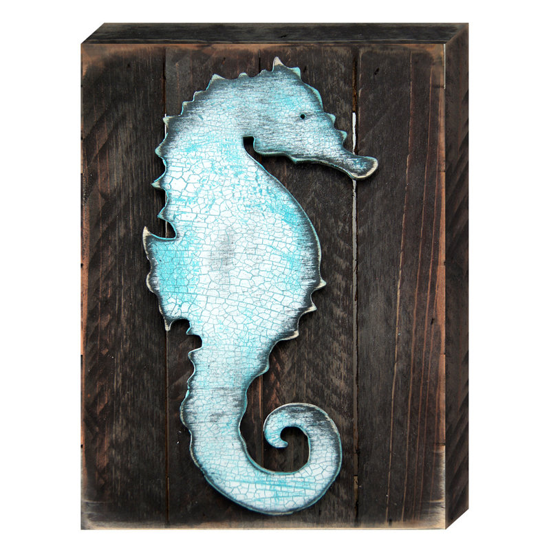Designocracy Seahorse Wooden Vintage Board Wall Décor Wayfair